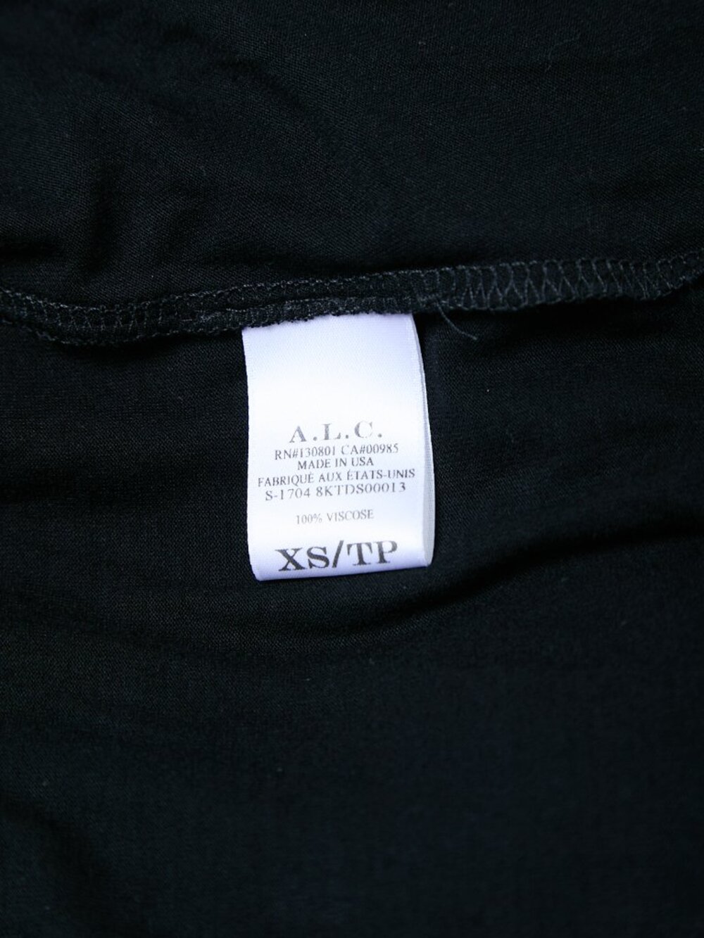 A.L.C. Lelah Ruched Side Spaghetti Thin Strap Slinky Black Midi Dress Cocktail - Picture 7 of 10